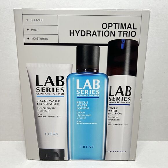 Lab Series For Men Optimal Hydration TRIO 3pc Skincare Rescue Set New in Box - Picture 1 of 6